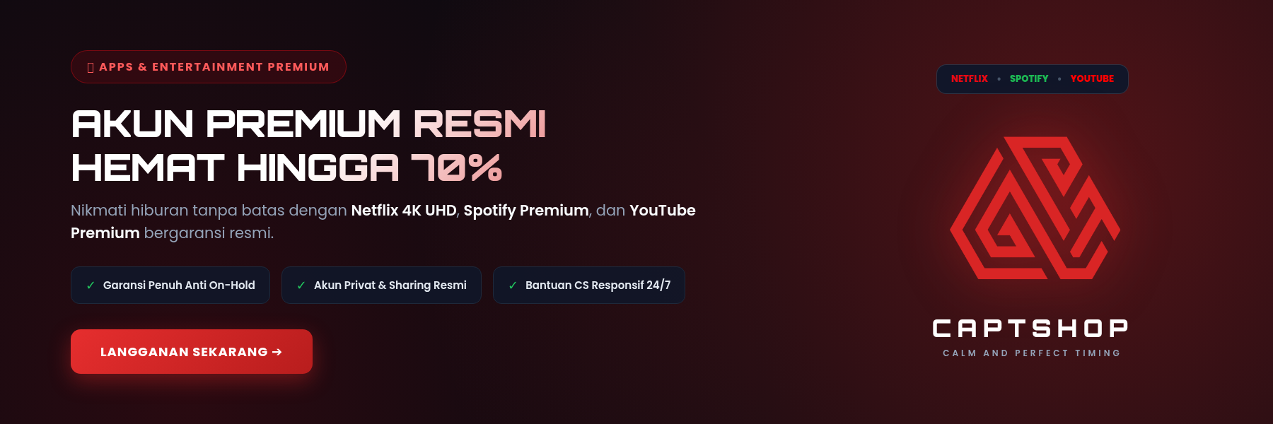 Akun Premium Resmi Hemat Hingga 70%