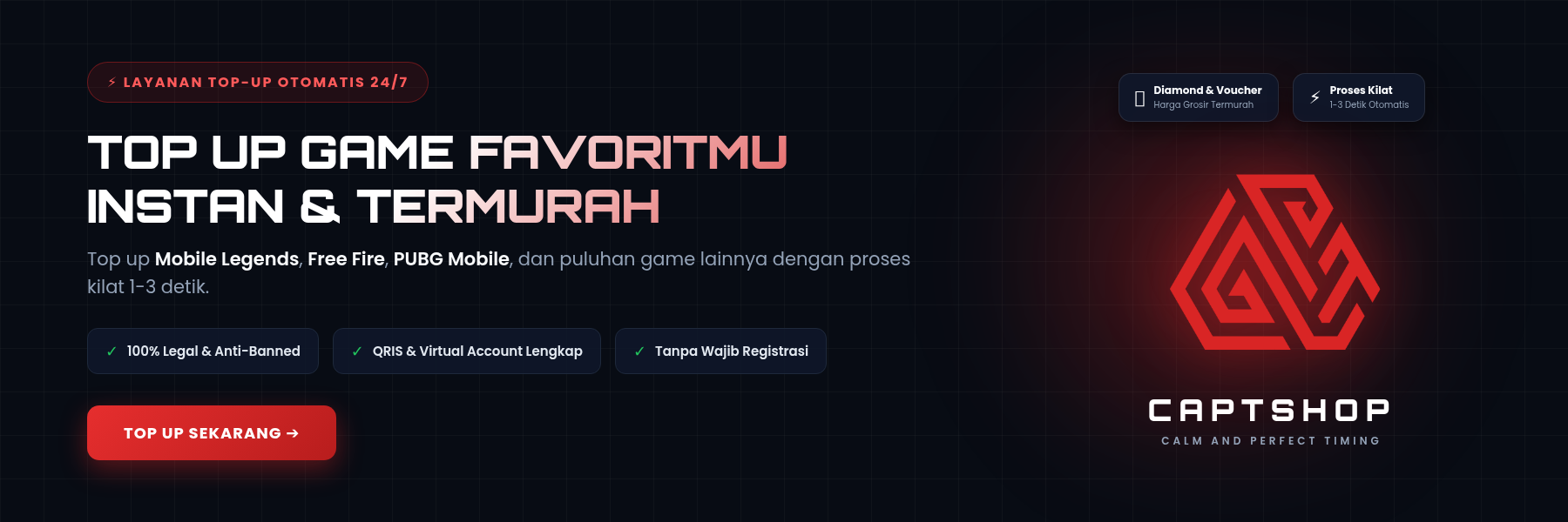 Top Up Game Favoritmu Instan & Termurah