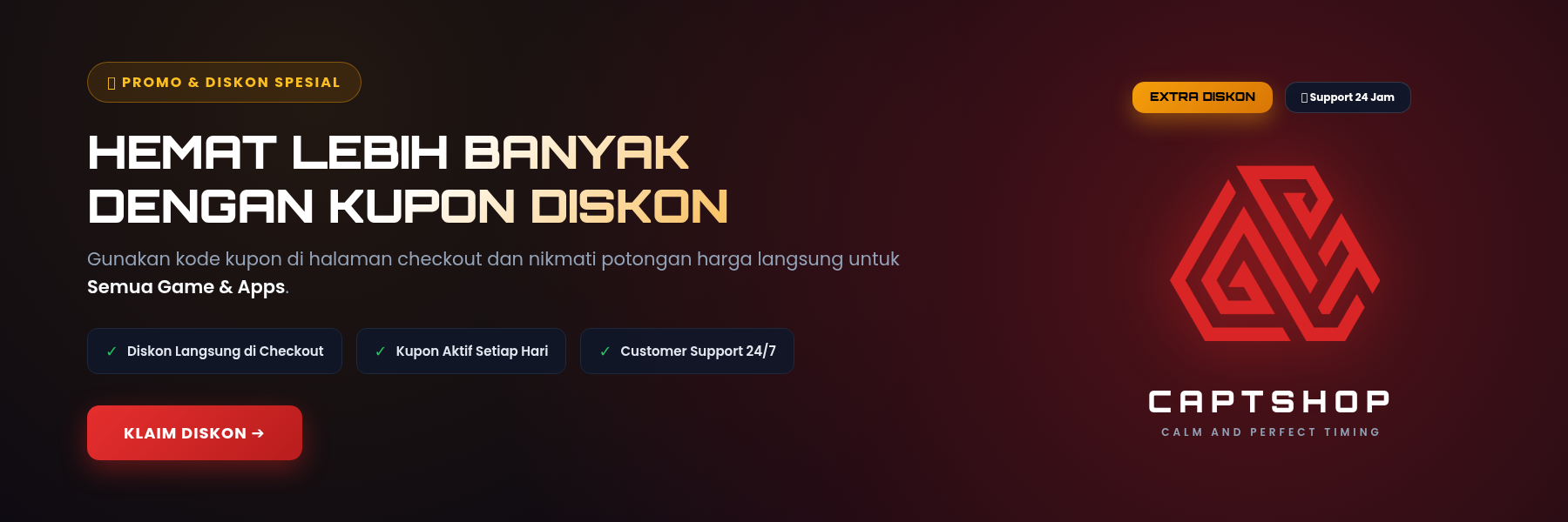Promo & Diskon Spesial Kupon CAPTSHOP
